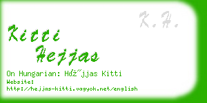 kitti hejjas business card